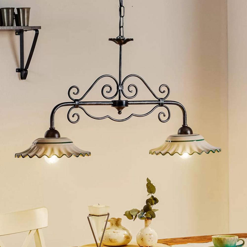 mediterran csillar klasszikus keramia rusztikus videki balatonfelvidek provence provansz polgari kezzel festett vintage ebedlo konyha fuggesztek lampa vilagitas egyedi olasz toszkan stilusu kovacsoltvas.jpg